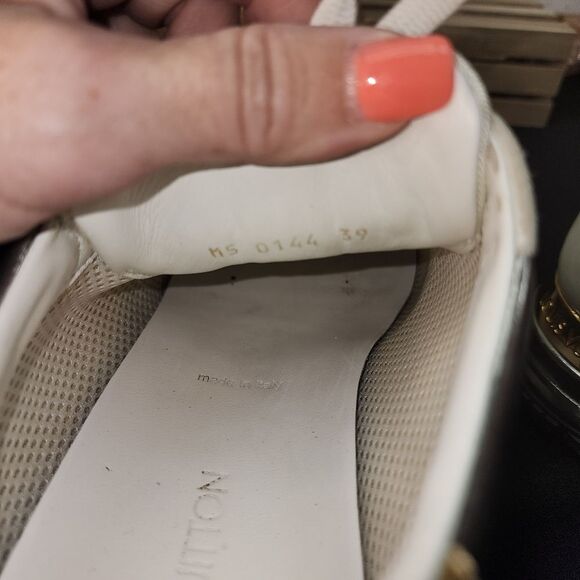 Authentic Louis Vuitton Suede Patent Calfskin Embossed Monogram Run Away Sneake - Picture 12 of 16